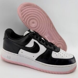 Nike Air Force 1 Low Nike By You Women 8.5 Panda Pink Black White Custom Sneaker